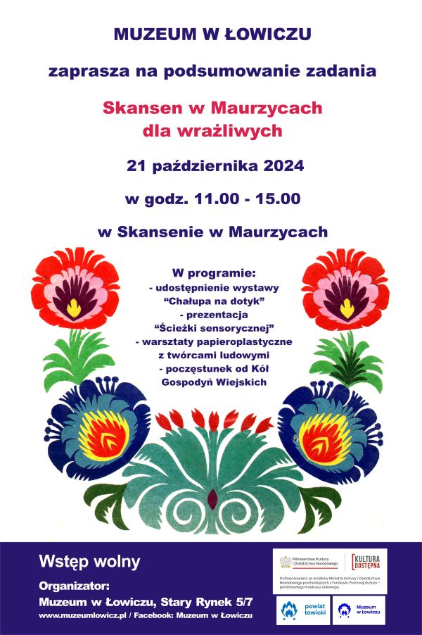 Plakat Skansen w Maurzyacach dla wrazliwych