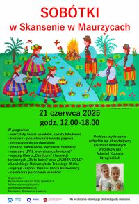 Plakat wydarzenia Sobótki w Skansenie w Maurzycach